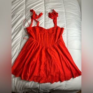 Cute red dress - NEW %100 cotton
